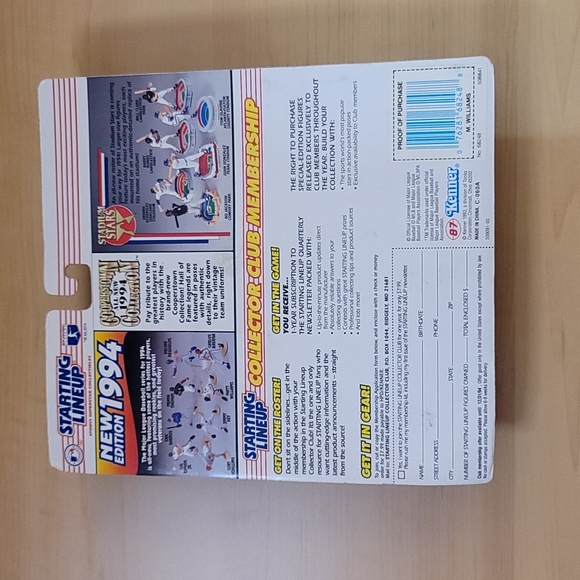 MLB Matt Williams Starting Lineup New 1994 Edition Brand New - Picture 2 of 5